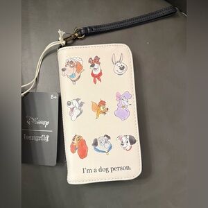 Disney Loungefly Dog-Themed Wallet with wrist strap NWT